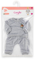 Corolle poppen joggingpak grijs kleine ontdekker 42cm - poppenkleding. m