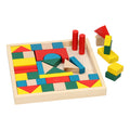 Houten bouwblokken in tray, 48dlg.