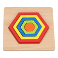 Houten vormenpuzzel - zeshoek