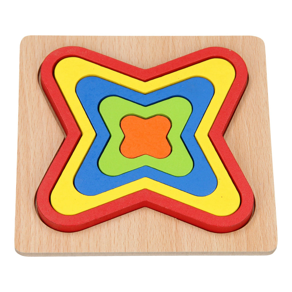 Houten vormenpuzzel - vlindervorm