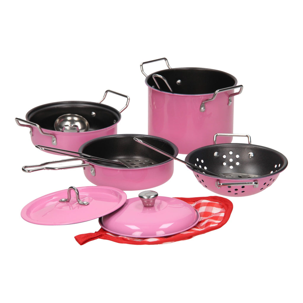 Roze pannenset, 11dlg.