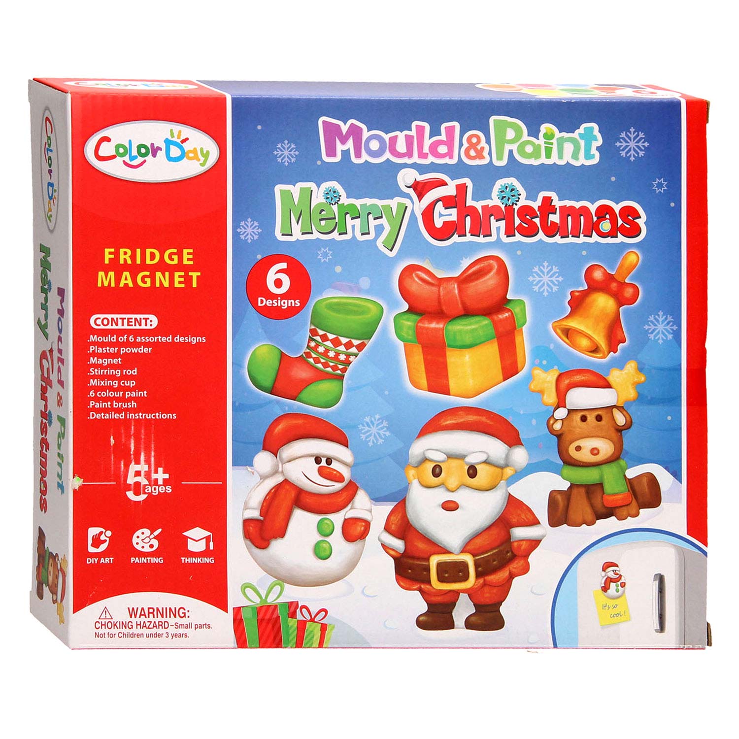 Gips gieten magneten - kerst