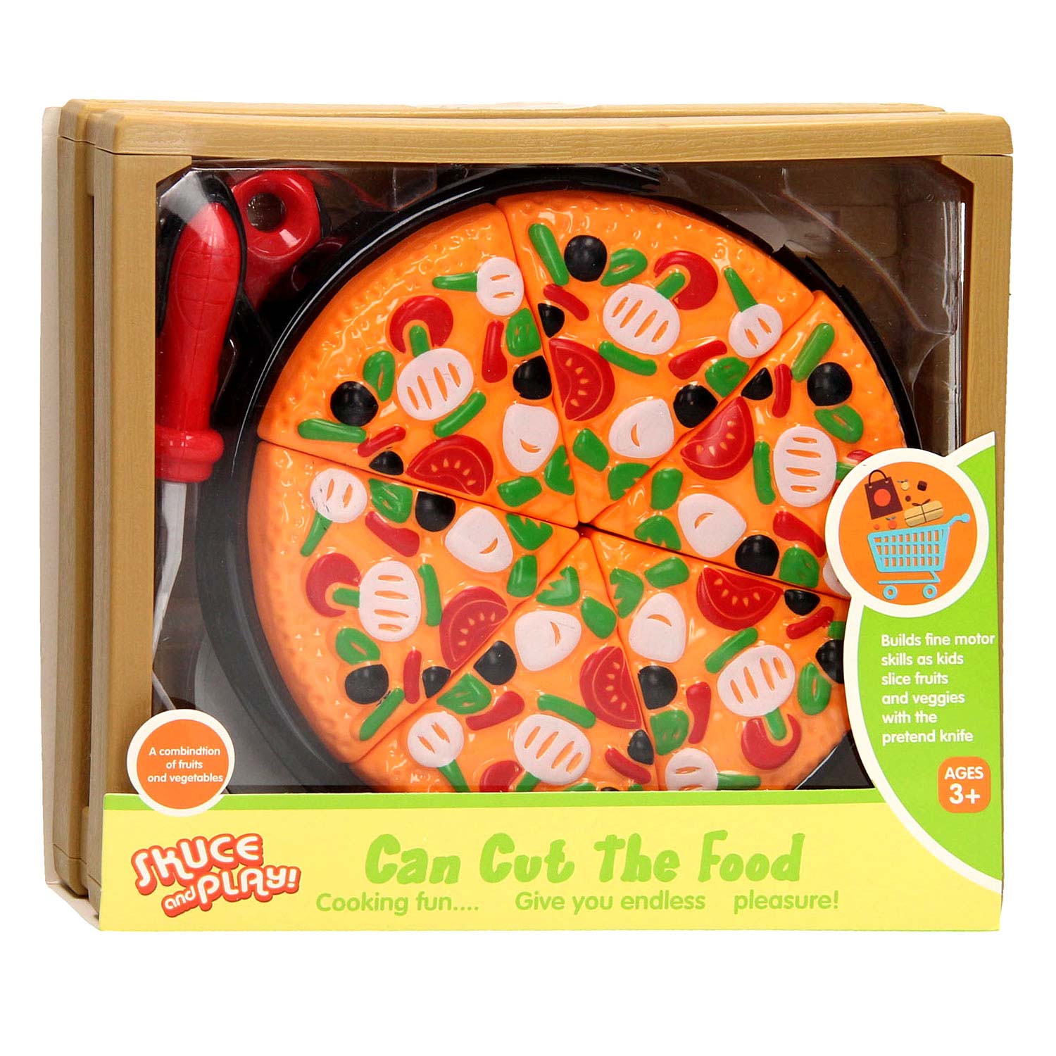 Geschnittenes Essen in der Box - Pizza