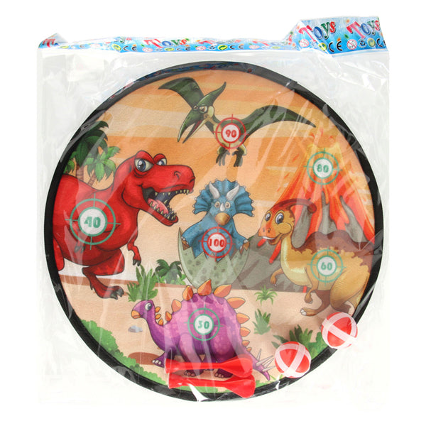 Klittenband dartbord dino