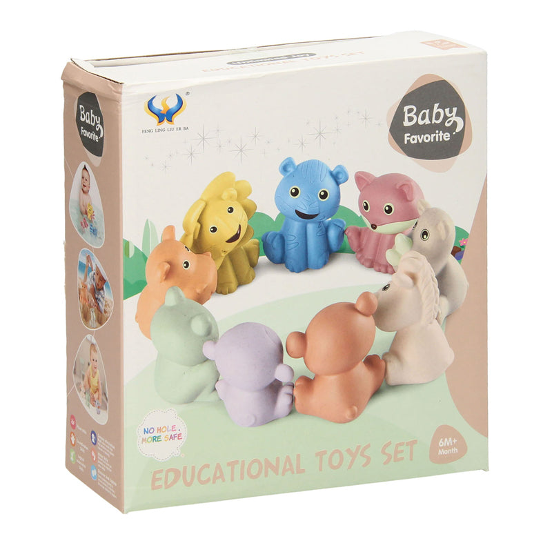 Lobbes speelgoed bv baddieren familie pastel, 9dlg.