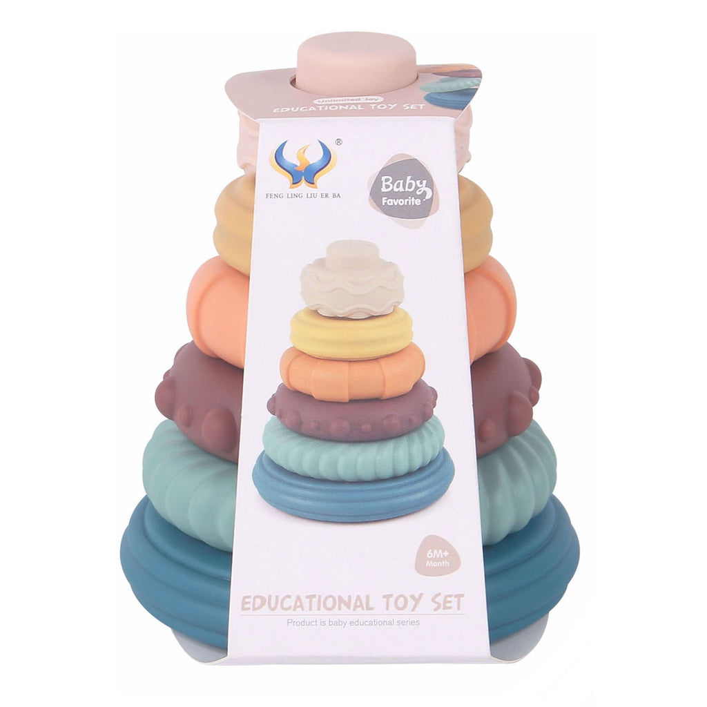 Baby stapeltoren pastel