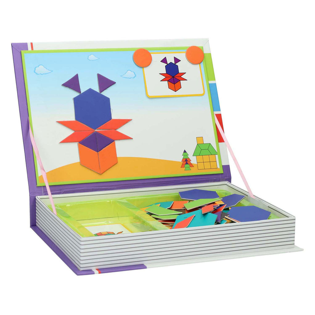 Magnetisch boek met tangramvormen