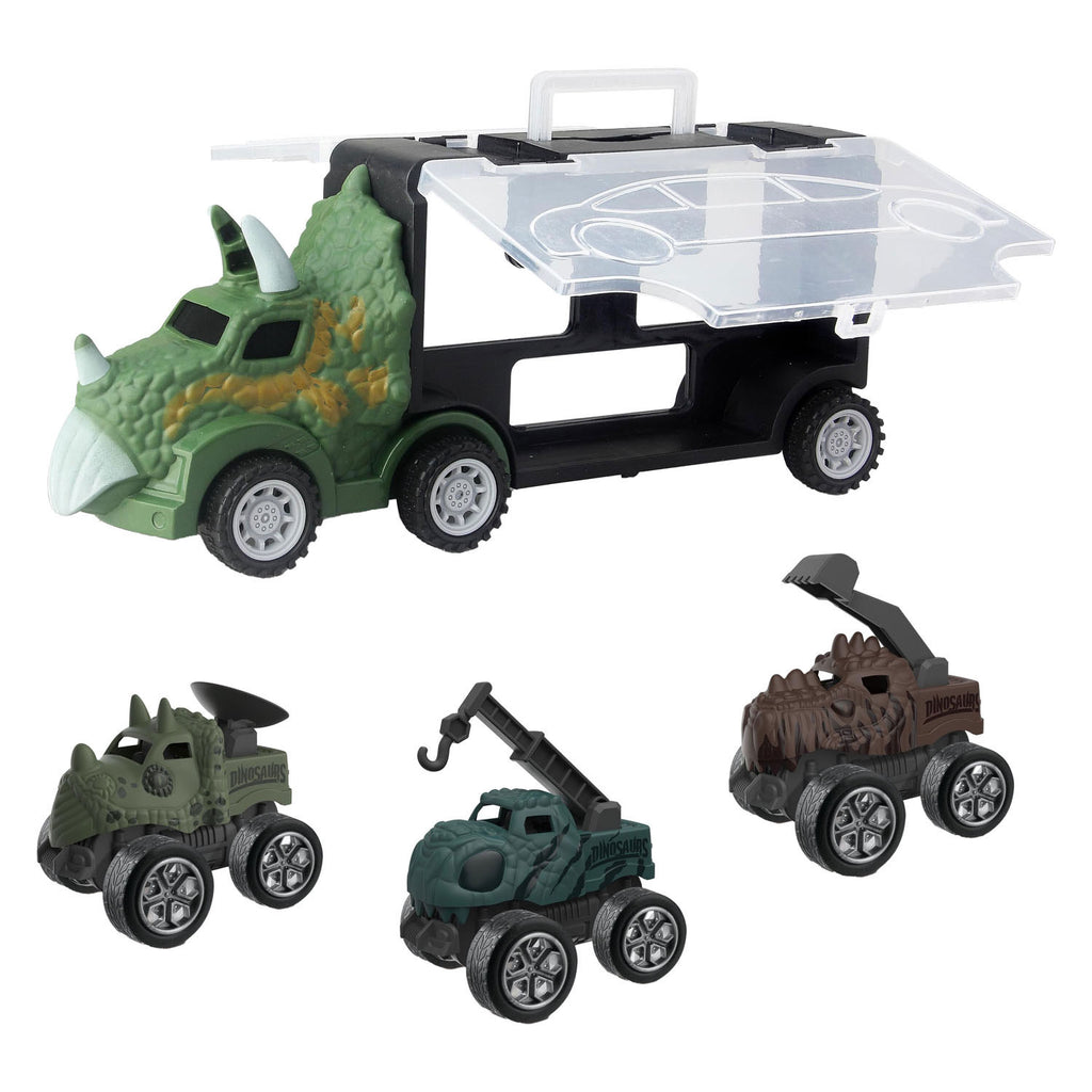 Dino transporter met monstertrucks