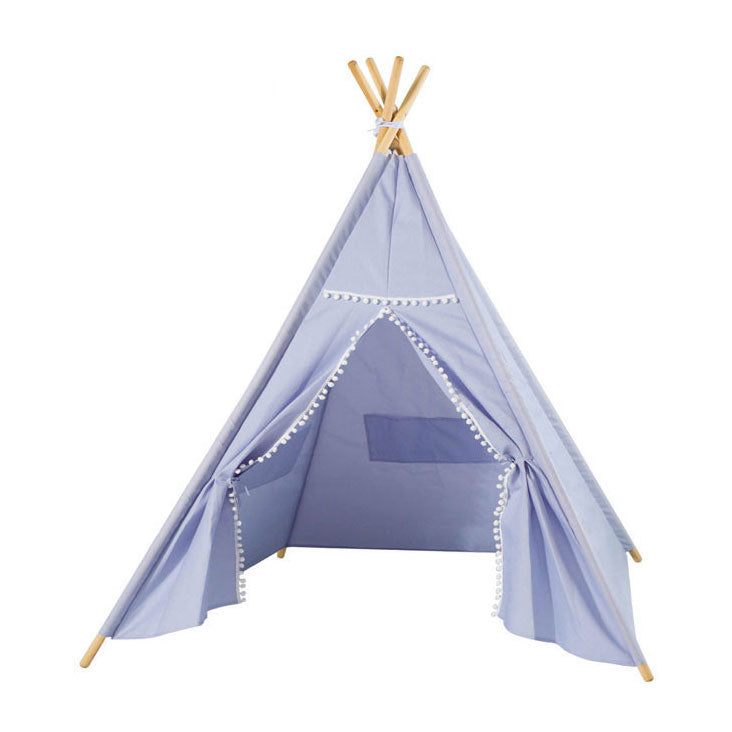 Luxuriöses Tipi-Zelt, blau mit Beleuchtung, 128 cm