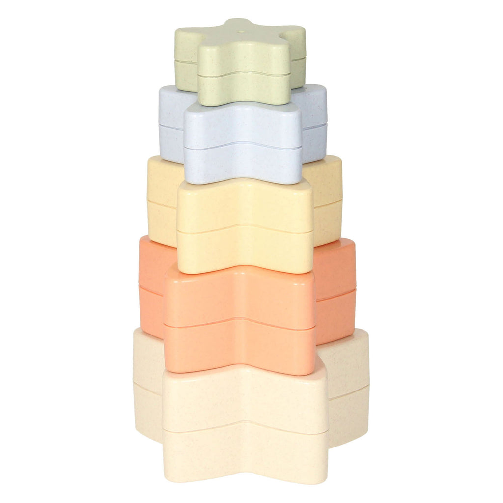 Stapelturm für Kleinkinder, Stern, Pastellfarben, 5-teilig.