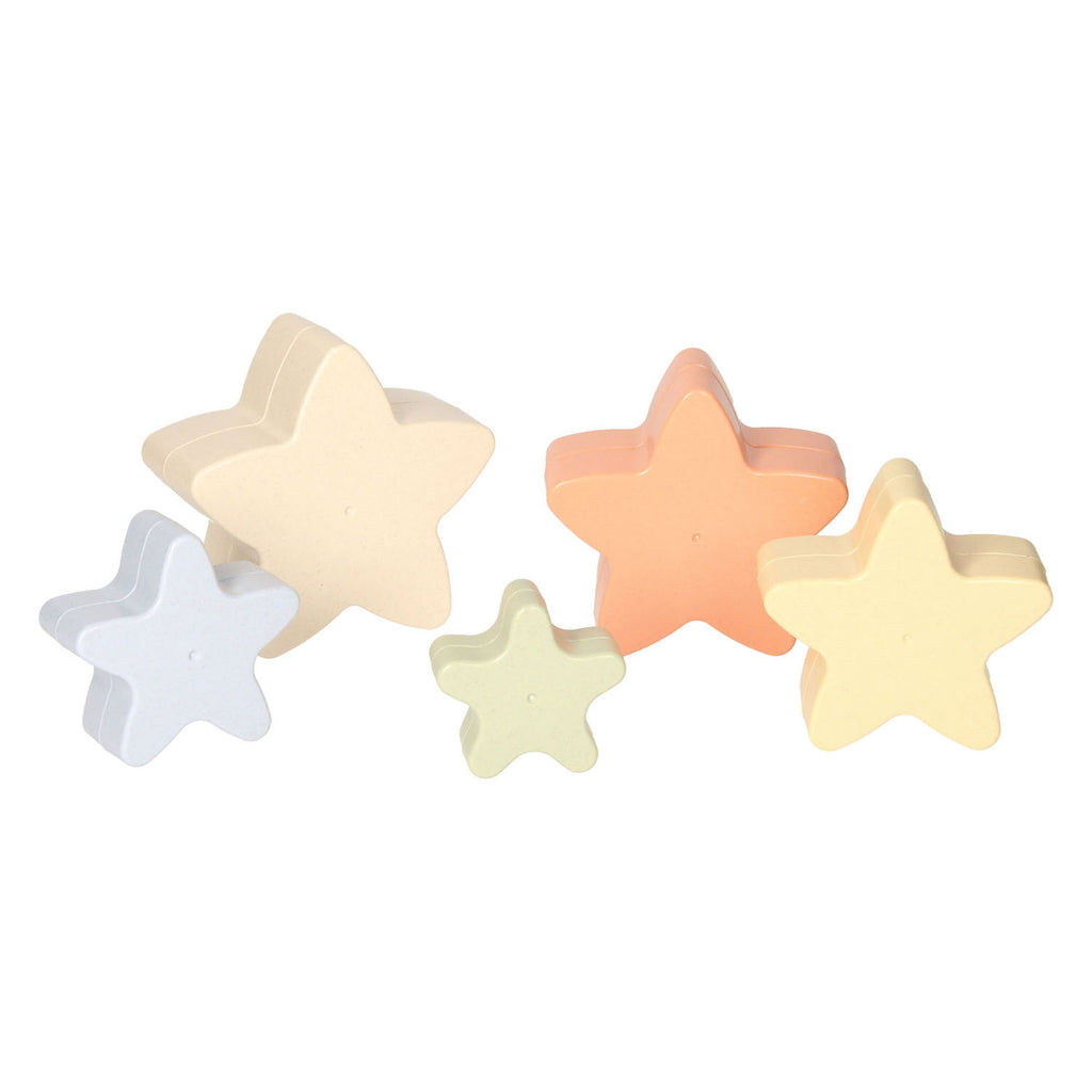 Stapelturm für Kleinkinder, Stern, Pastellfarben, 5-teilig.