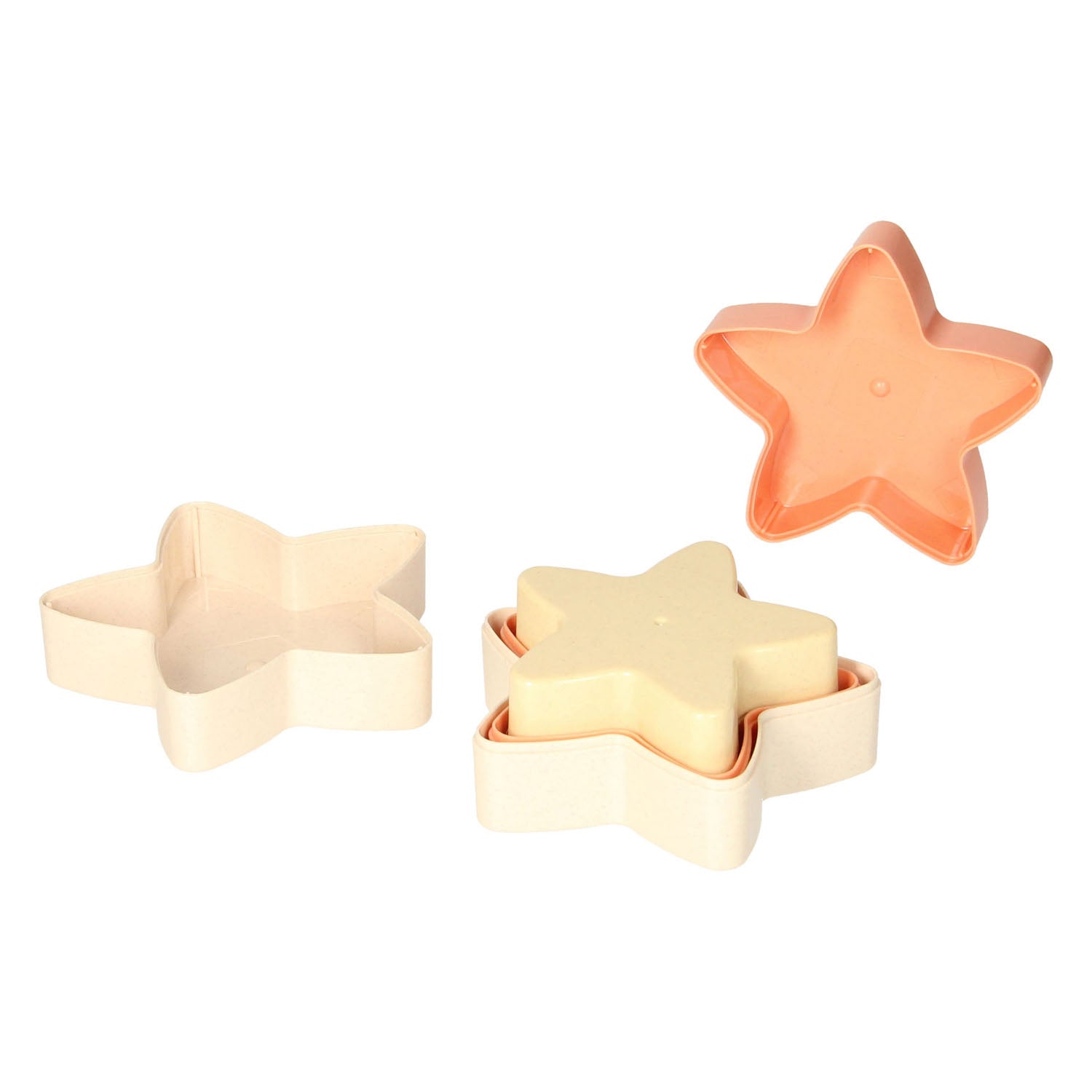 Stapelturm für Kleinkinder, Stern, Pastellfarben, 5-teilig.