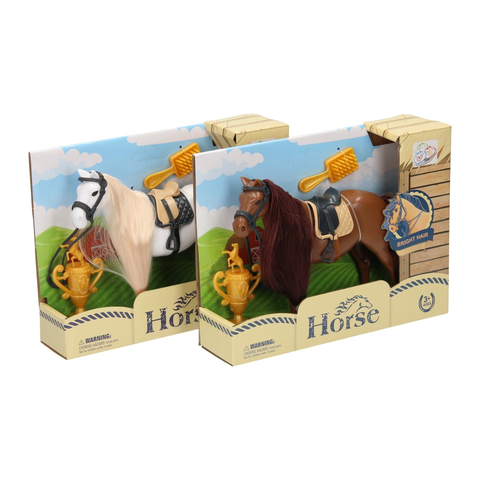 Pferd mit Kamm und Becher