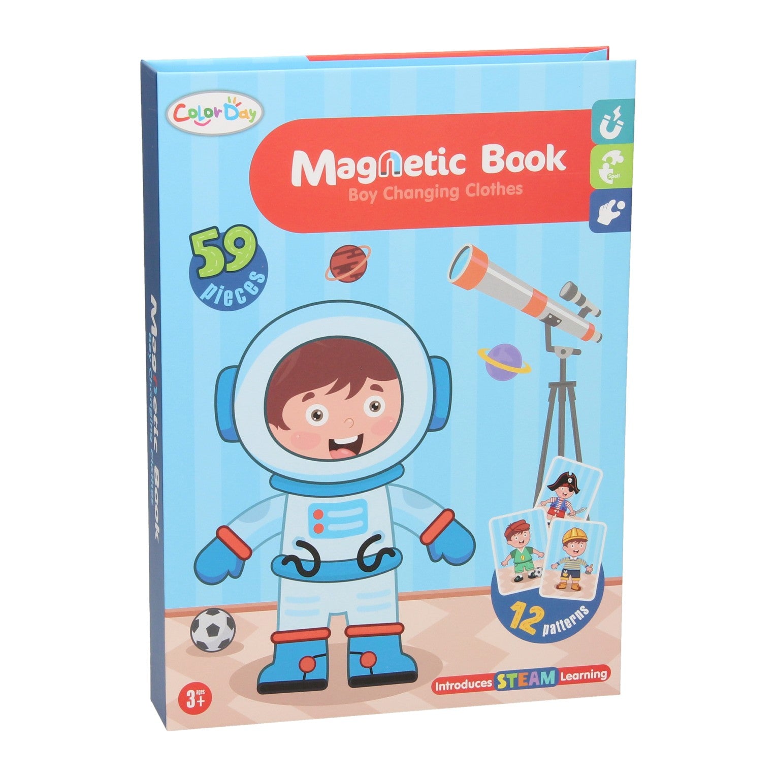 Magnetbuch – Outfits für Jungen, 59-teilig.