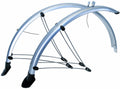 Spatbordset 28 29 mud max flex 56 mm met stroomkabelgeleiding - zilver