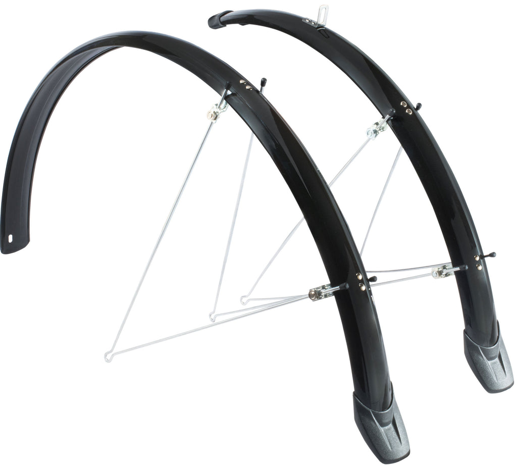 Spatbordset Eurofender Elegance 28 x 46 mm - zwart