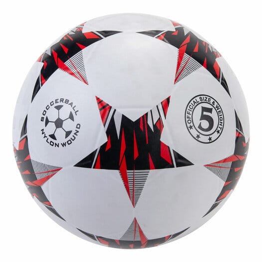 Engelhart Rubber Straßenfußball Größe 5 rot-weiß mit Sternen