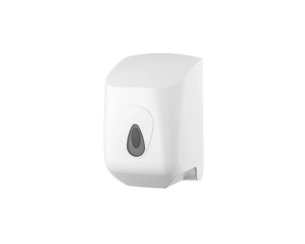 Poetsroldispenser midi kunstof wit