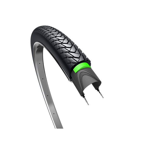 Äußerer Reifen Edge Traveller Protect 28 x 1,40 37-622 mm - schwarz mit Reflektor