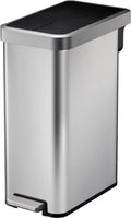 Eko - ecofly ii pedaalemmer 45 liter - stainless steel plastic - mat rvs, zwart - prullenbak