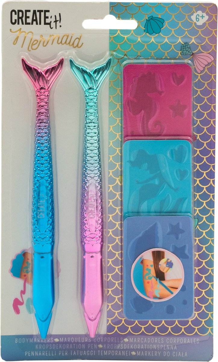 Canenco create it! mermaid bodymarkers met 3 sjablonen