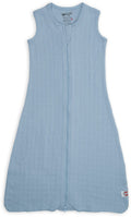 Lodger hopper - hydrofiele slaapzak baby - blauw - 0.3 tog - 80cm - biologisch katoen - zomerslaapzak babyslaapzak