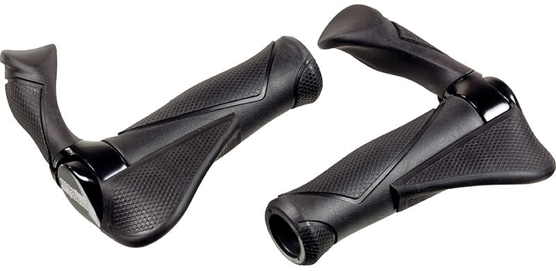 Ergotec Griffpaar MF2 Klein Kraton Aluminium 130+130 mm - Schwarz