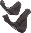 Ergotec handvatpaar mf2 kraton aluminium 130 + 87 mm - zwart