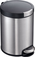 Eko - artistic pedaalemmer 5 liter - stainless steel plastic - mat rvs - prullenbak