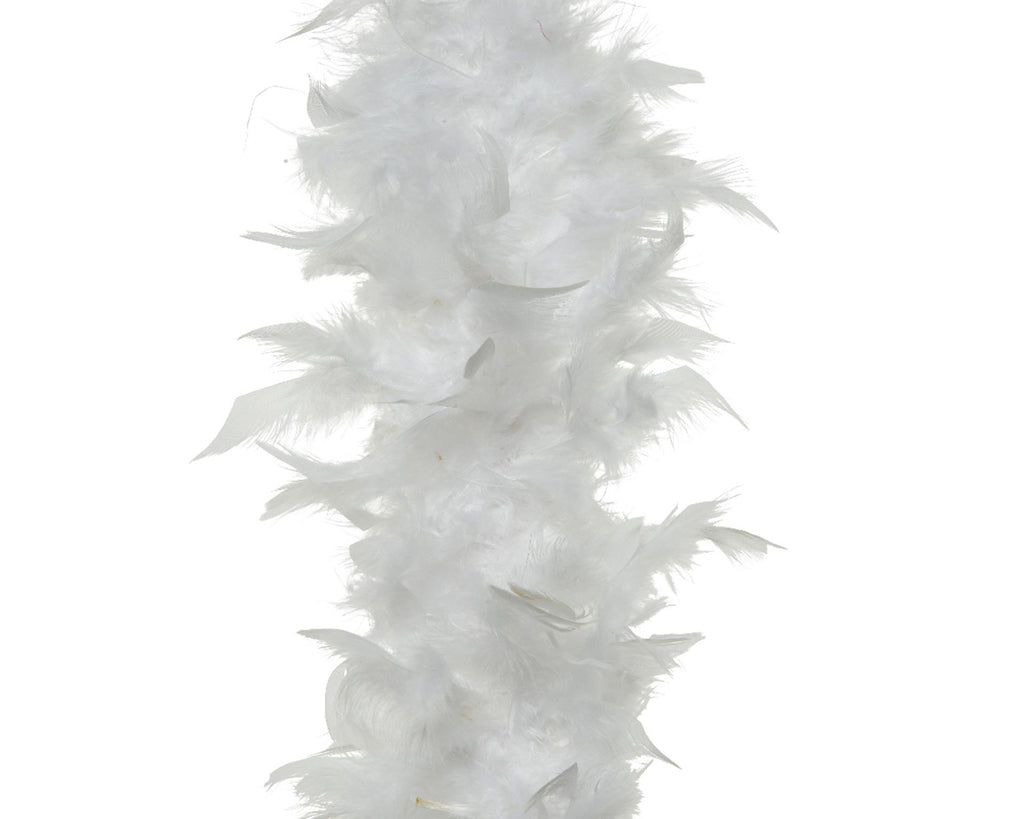 Decoris boa veer wit ø15x150cm