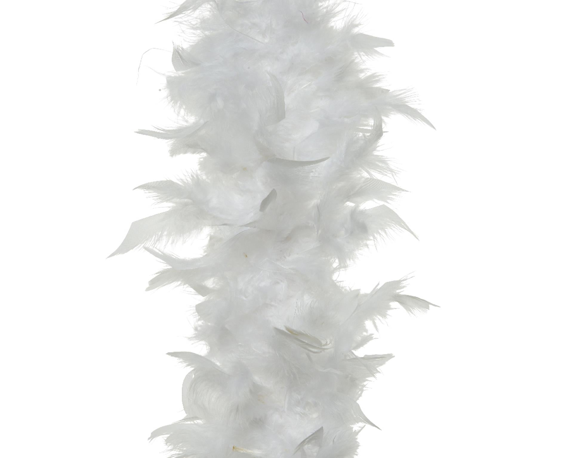 Decoris boa veer wit ø15x150cm