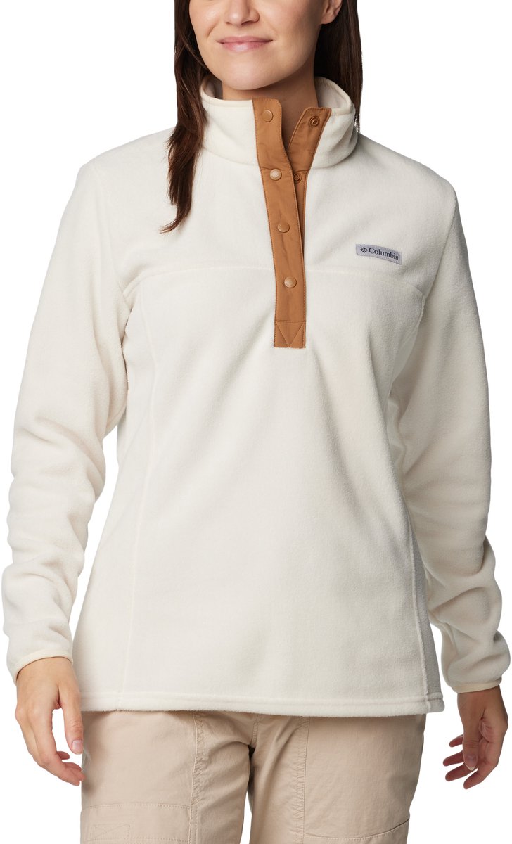 Columbia benton springs™ 1 2 snap pull over ii dames outdoortrui - chalk, camel brown xxl