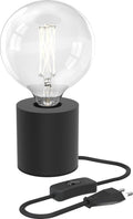 Calex tafellamp rond - industrieel - e27 fitting - zwart - excl. lichtbron