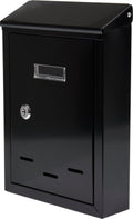 Vorel brievenbus met 2 sleutels - zwart - 28,5x20x6 cm