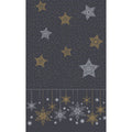 Duni tafellaken snowstars black 138x220cm