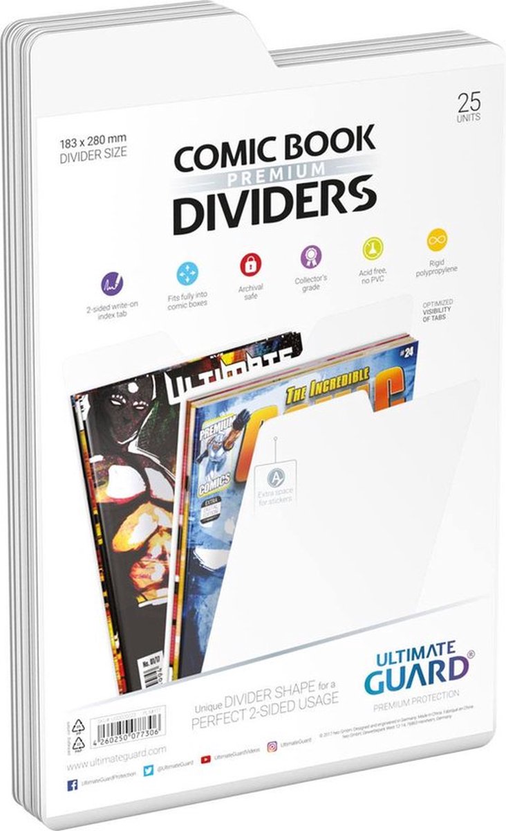 Ultimate guard comic book dividers (25) - white