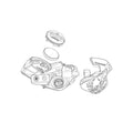 Rockshox versd rs axs pod bridge clamp r kit