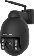 Foscam sd4 beveiligingscamera buiten – 4mp ptz ip camera – 4x optische zoom – dual-band wifi – 2-weg audio – nachtzicht 50m – persoonsdetectie – ip66 – alexa google assistant – zwart
