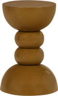 Woood miel bijzettafel ø35 cm - mangohout - honinggeel - 51x35x35