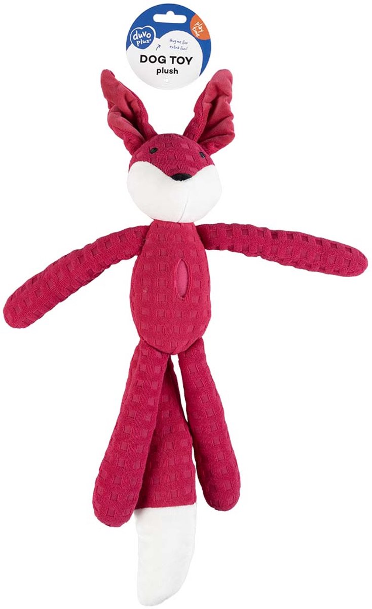 Duvo plus pluche hondenknuffel fox crackle snuffle - snuffelspeelgoed met snackvak en knispergeluid
