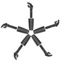 Eurofender spatd ef bev gripclip zw pvc set a 5
