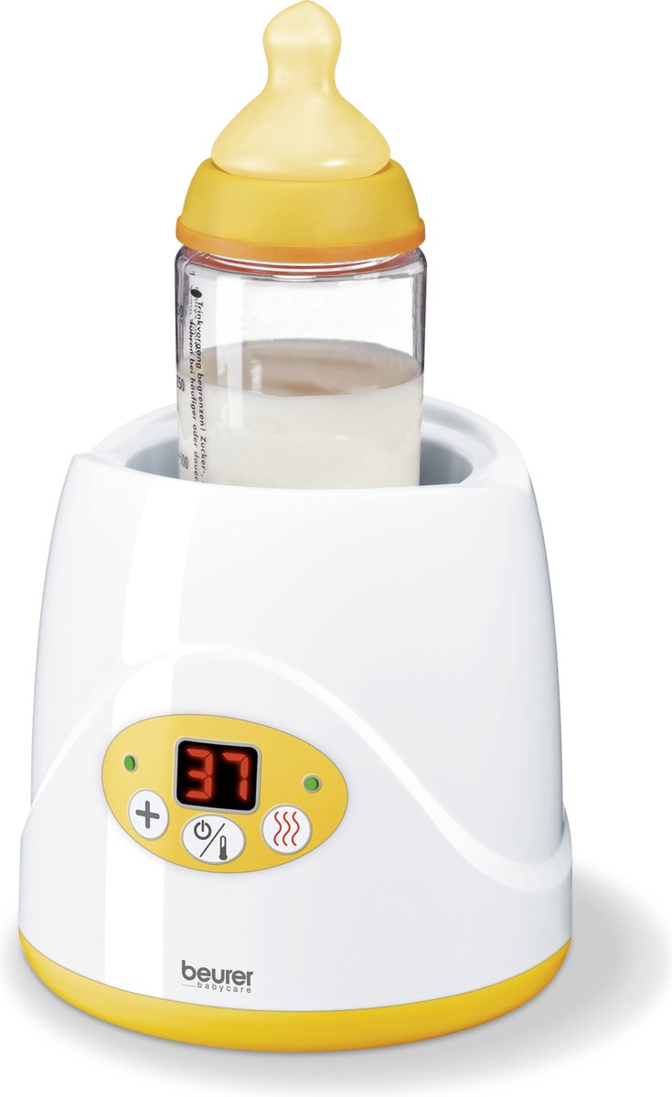 Beurer by 52 fles- en babyvoedingsverwarmer – verwarmen en warm houden – digitale temp weergave – led display – geschikt voor gangbare potjes flesjes – indicatielamp – automatische uitschakeling - deksel