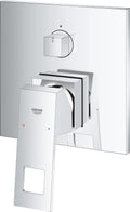 Grohe eurocube inbouw douchekraan - opbouwdeel - 3weg omstelling - met bad optie - chroom