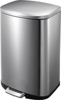 Eko - della pedaalemmer 50 liter - stainless steel plastic - mat rvs - prullenbak