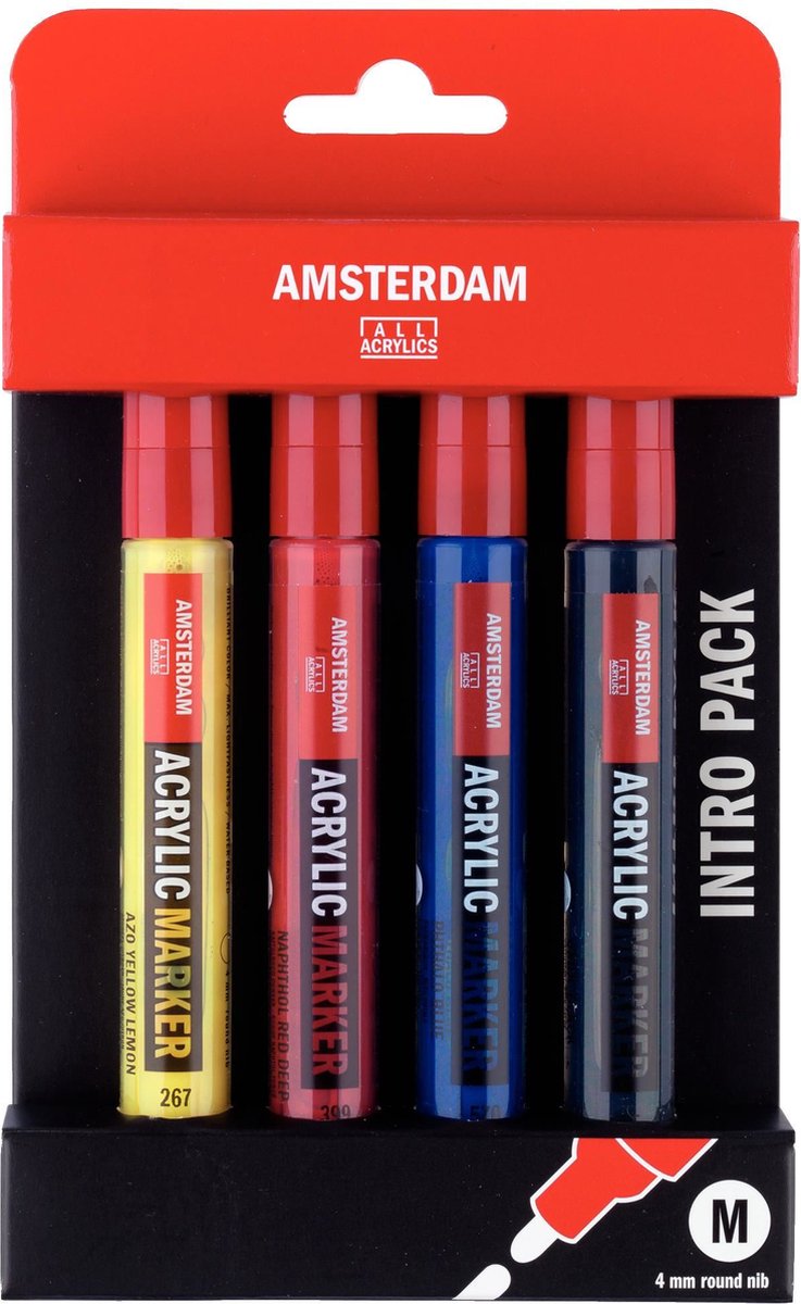 Amsterdam All Acrylics Amsterdam • Acrylmarker-Einsteigerset | 4 Farben
