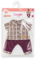 Corolle poppenoutfit geruit shirt en broek voor 36cm poppen. m