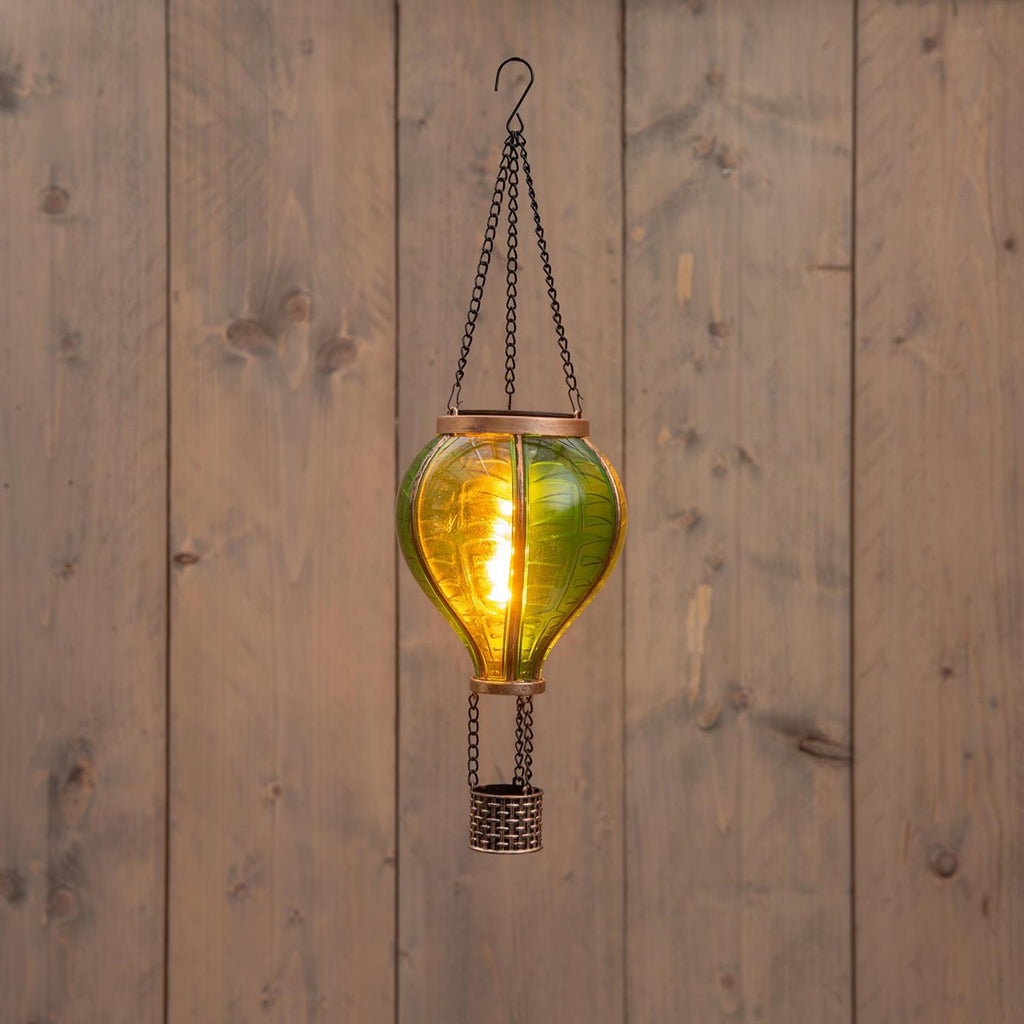Anna's collection led solar luchtballon groen 11x36cm