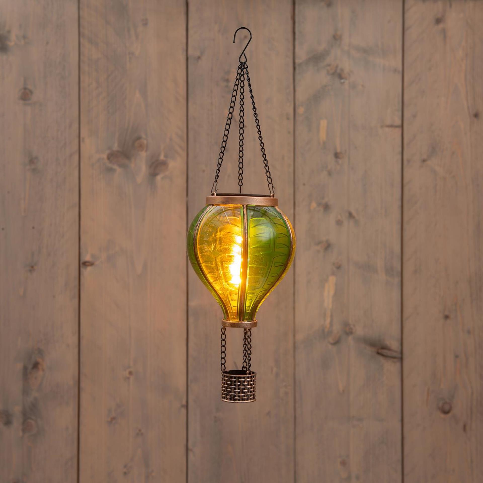 Anna's collection led solar luchtballon groen 11x36cm