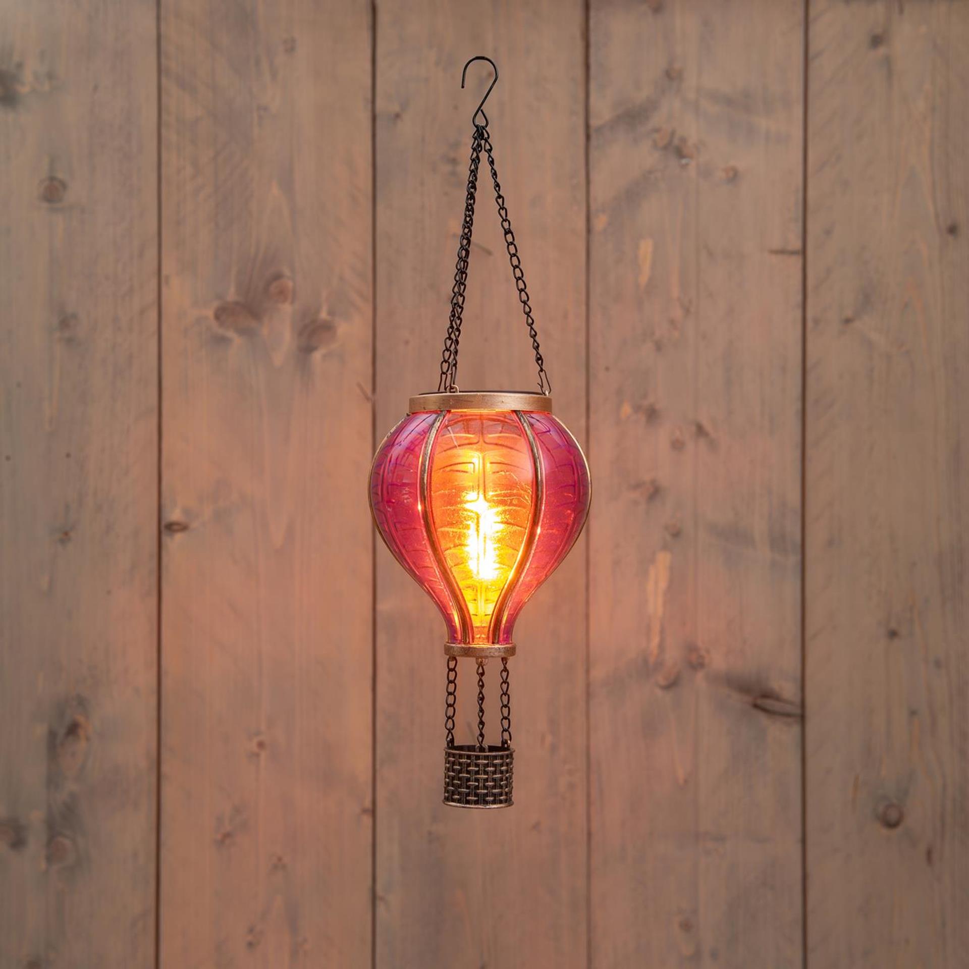 Anna's collection led solar lantaarn zwart 9x7cm