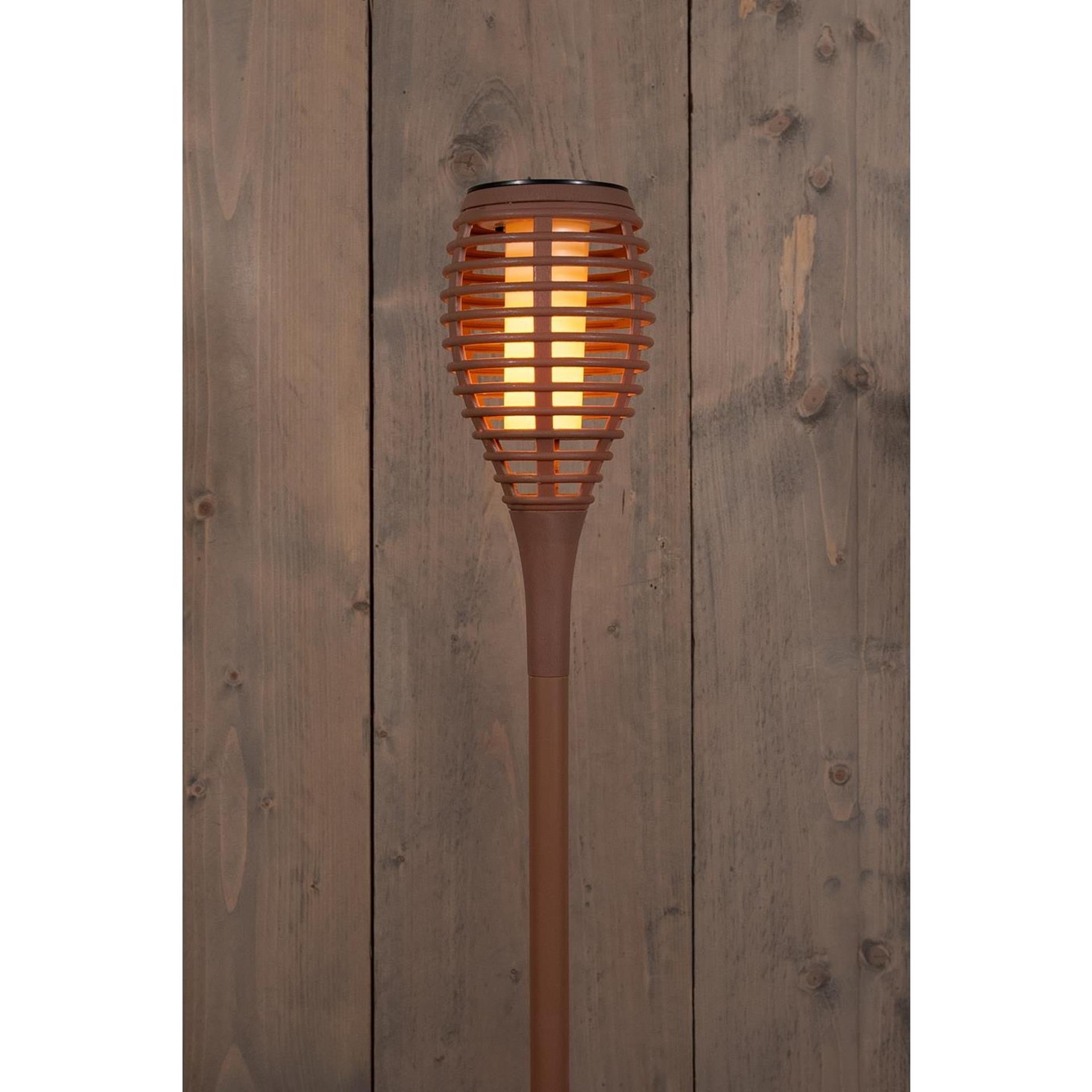 Anna's collection led solar fakkel terra 10x61cm